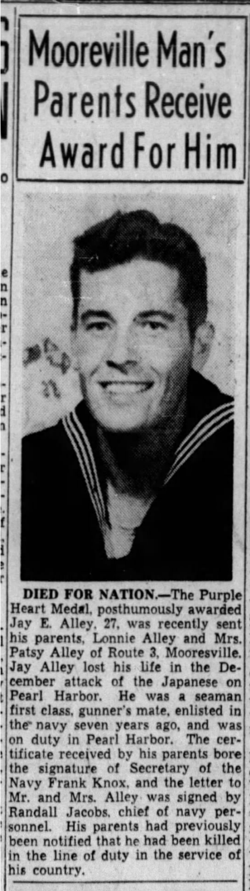 Jay Edgar Alley Newsclipping