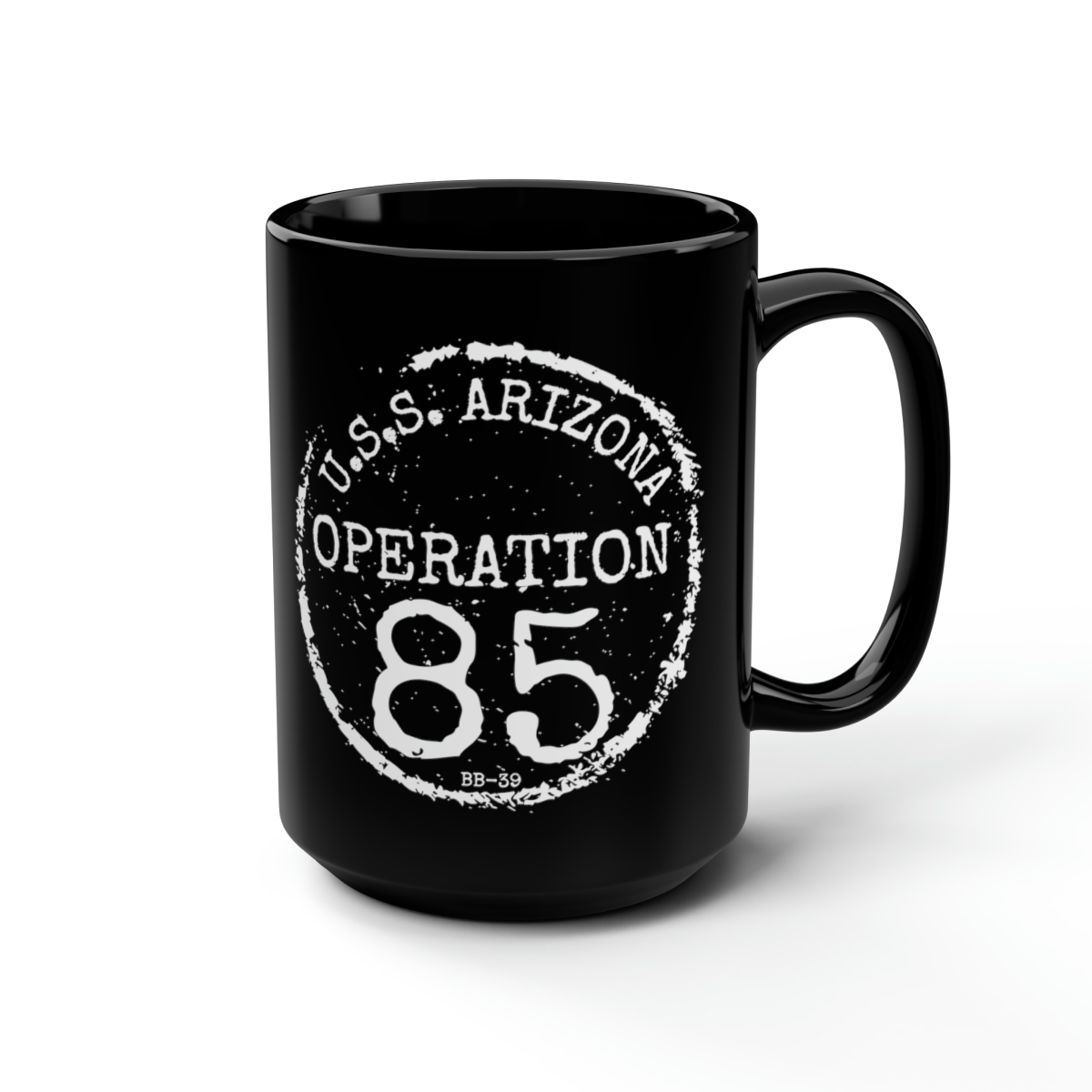 "Operation 85" Classic Black Coffee Mug, 15oz