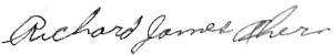 Richard James Ahern Signature