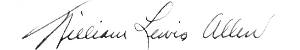 William Lewis Allen signature