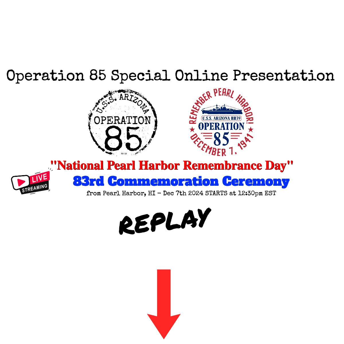 83rd Pearl Harbor replay