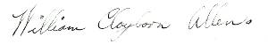 William Clayborn Allen signature