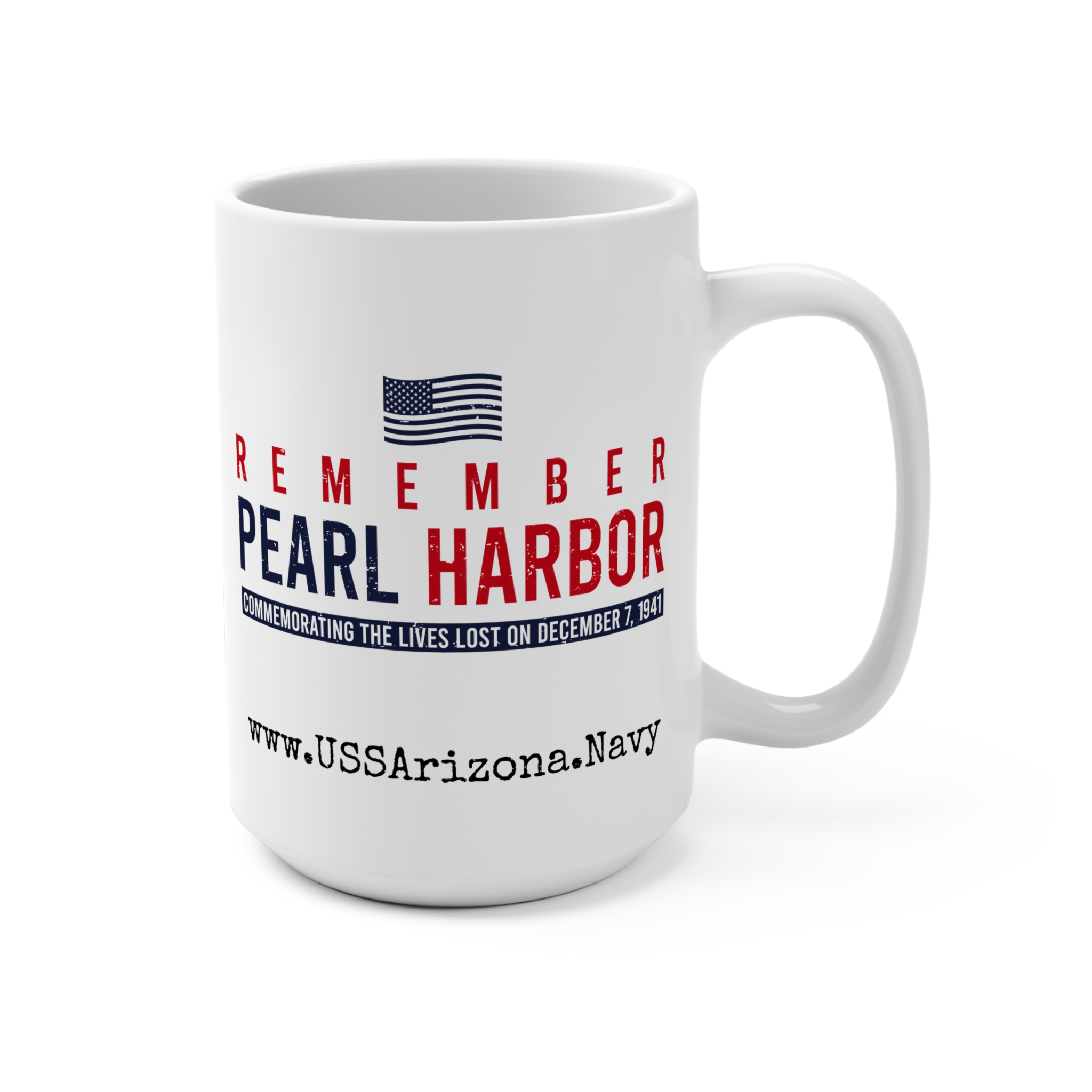 Remember Pearl Harbor and Uncle Sam White Ceramic Classic Mug 15oz