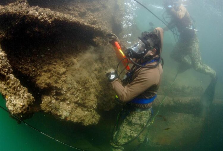 USS Arizona Navy Diver